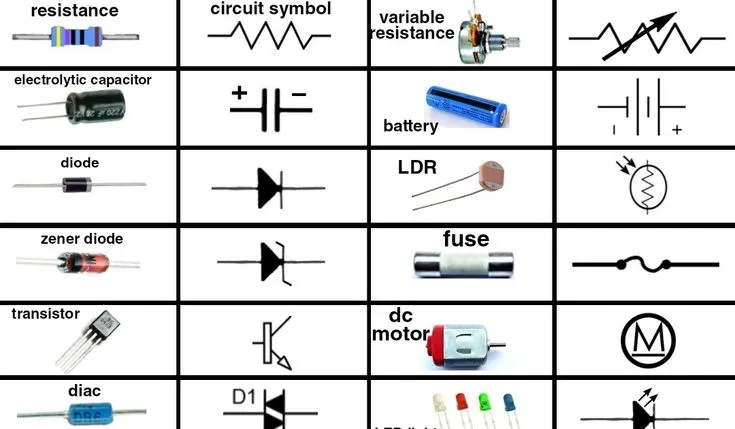 What are the Basic Electronic Components and their Symbols?