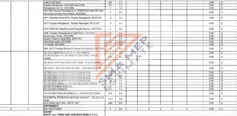 What is a Take-off Sheet in Construction?