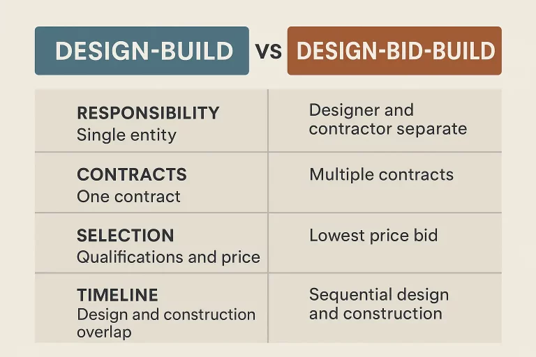 Design Build vs Design Bid Build