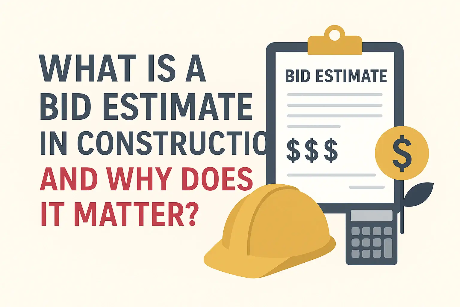 What is Bid Estimate in construction