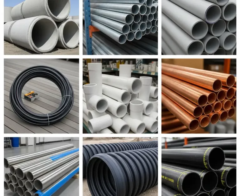 Plumbing pipe materials
